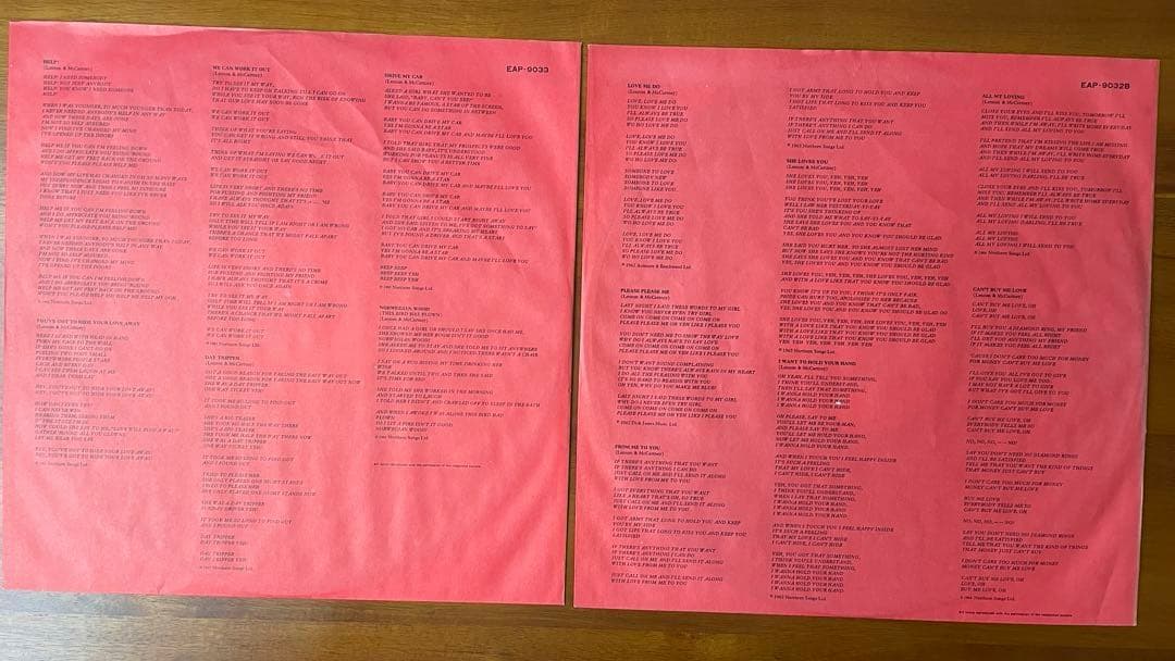 The Beatles 1962-1966 Red Vinyl 2LP Japan Obi Original Pressing EAP-9032B