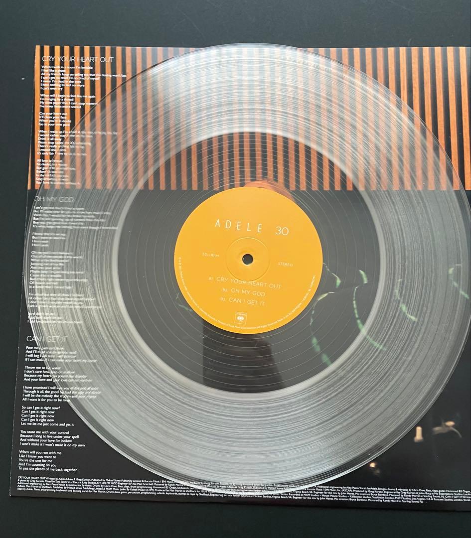 Adele - 30 Vinyl 2LP Clear Vinyl Japan Limited Edition