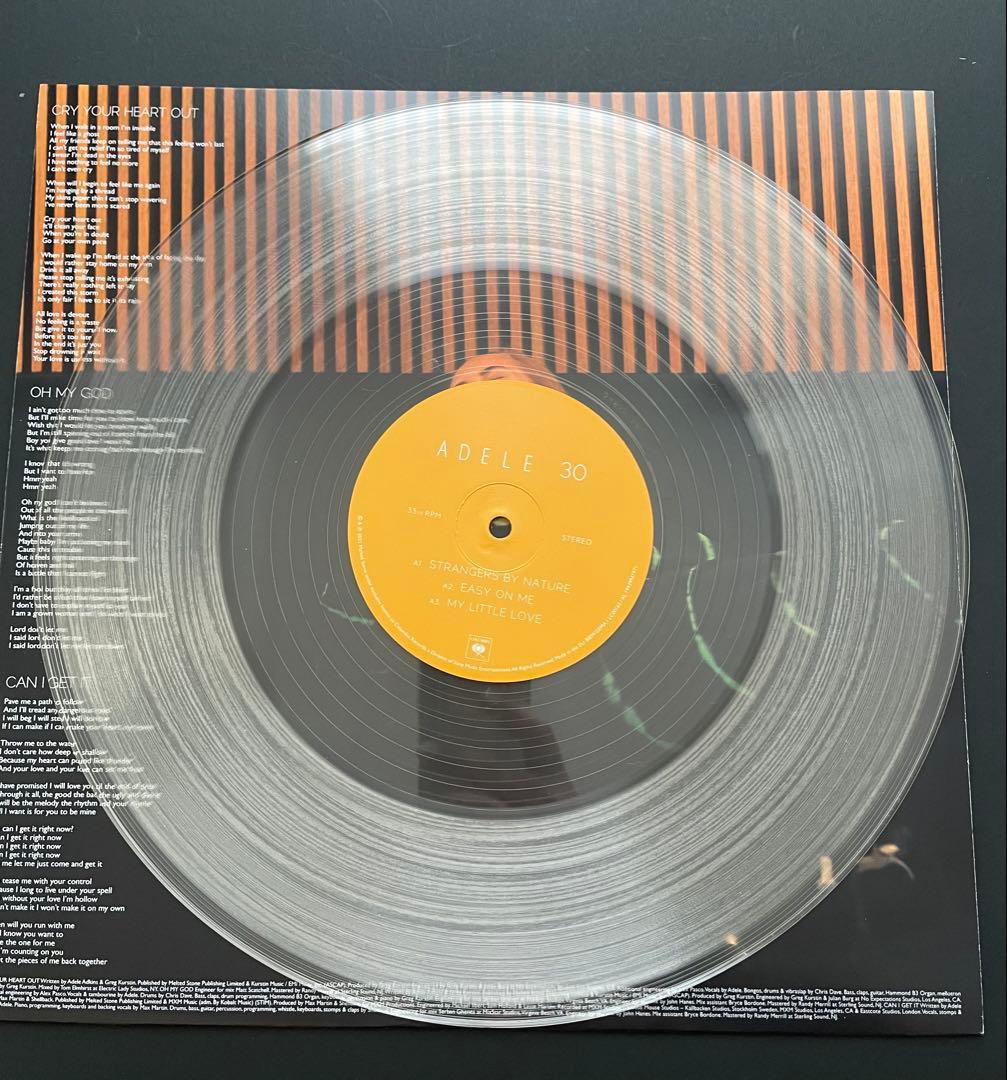 Adele - 30 Vinyl 2LP Clear Vinyl Japan Limited Edition