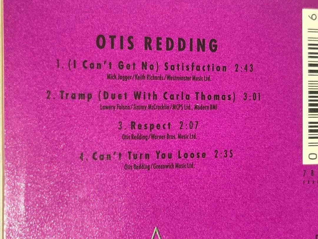Otis Redding (I Can't Get No) Satisfaction 3-Inch CD Single Germany Press 1989
