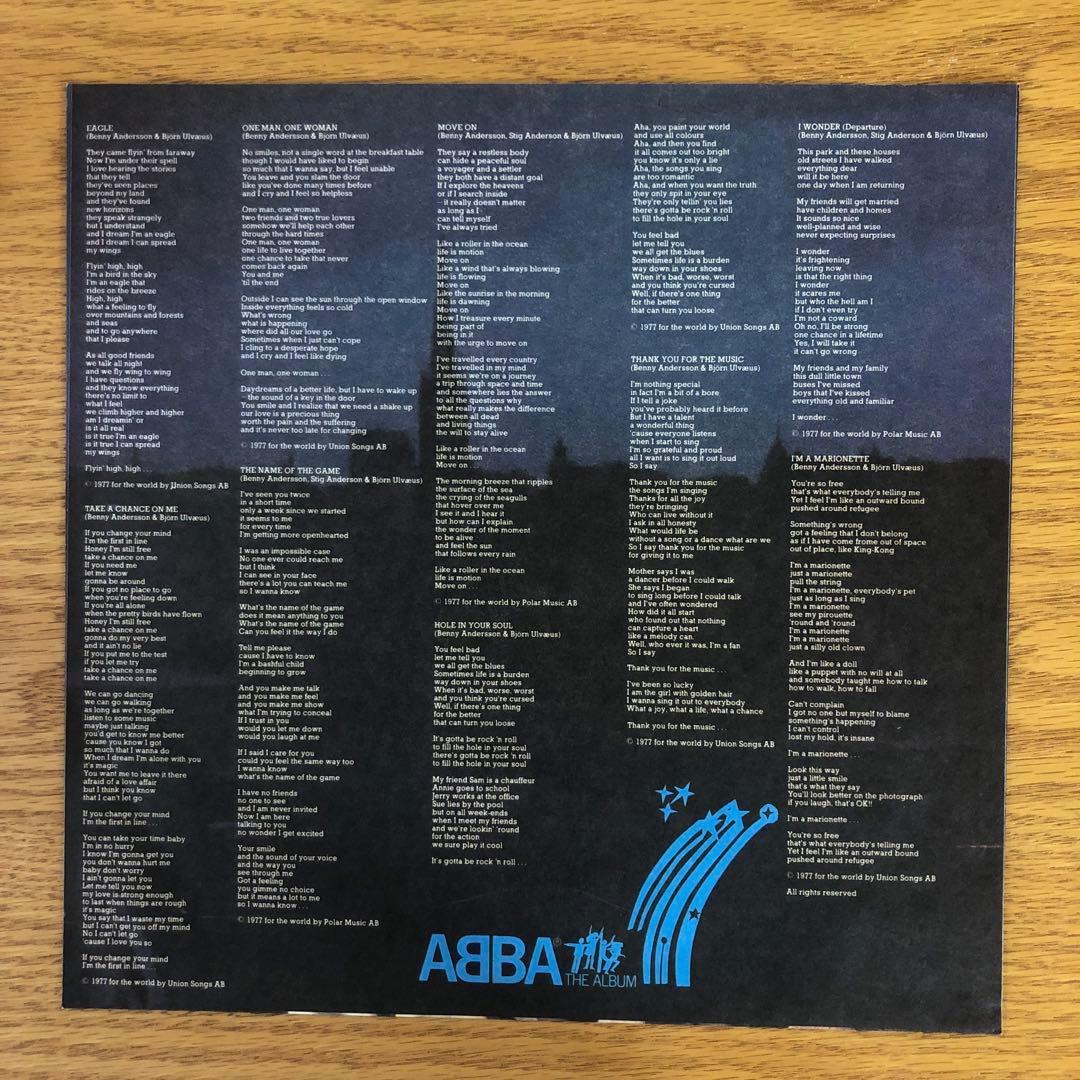 ABBA The Album Vinyl LP Japan Original Issue DSP-5105 w/ Obi Insert