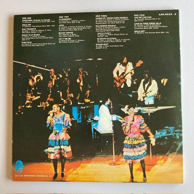 Pointer Sisters - Live At The Opera House 2LP Japan Vinyl with OBI SJET-9552-3