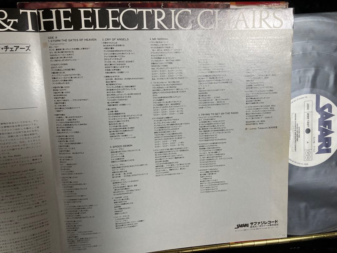 Wayne County & The Electric Chairs - Storm the Gates of Heaven Vinyl LP Japan