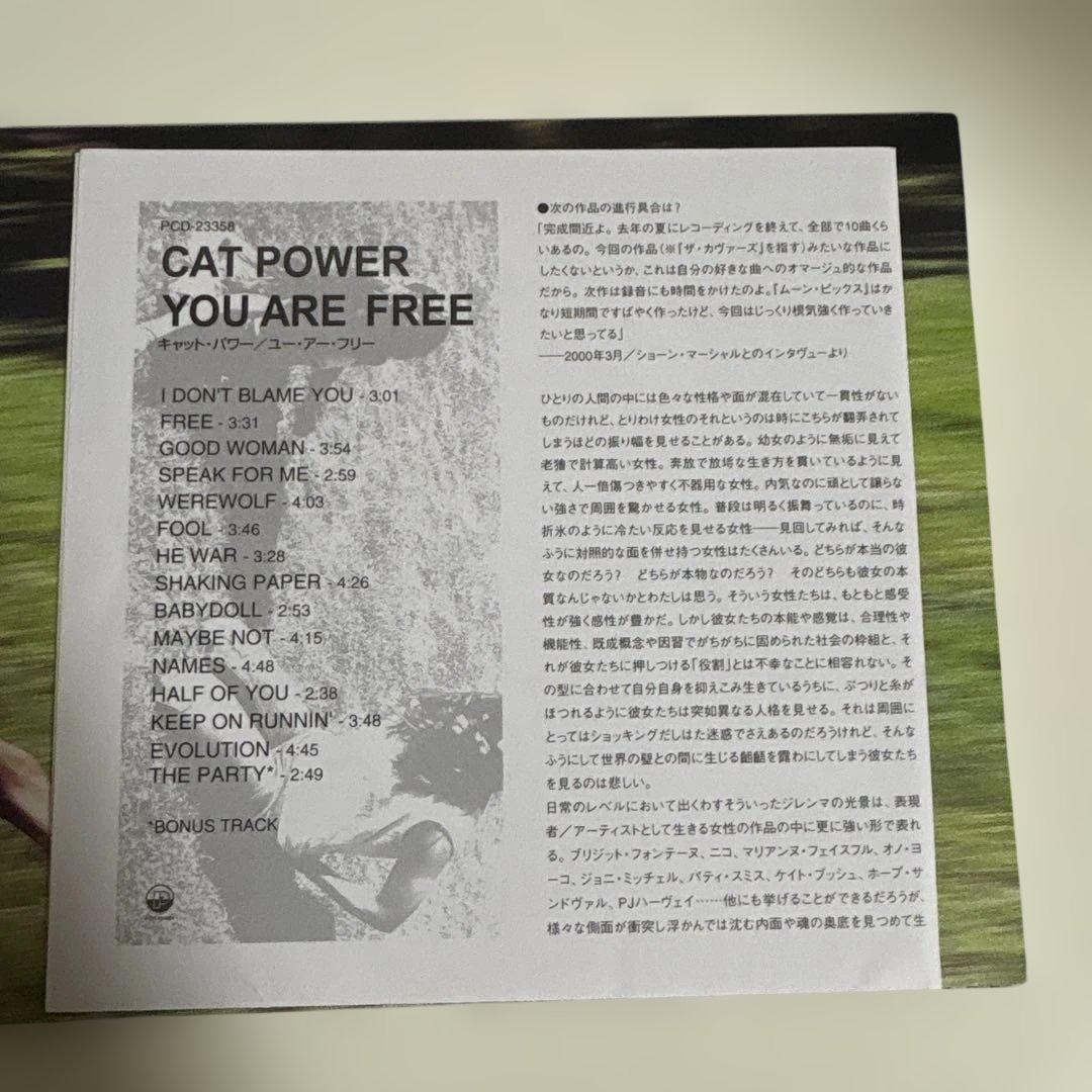 Cat Power You Are Free CD Japan Press with OBI P-VINE PCD-23358 Bonus Track