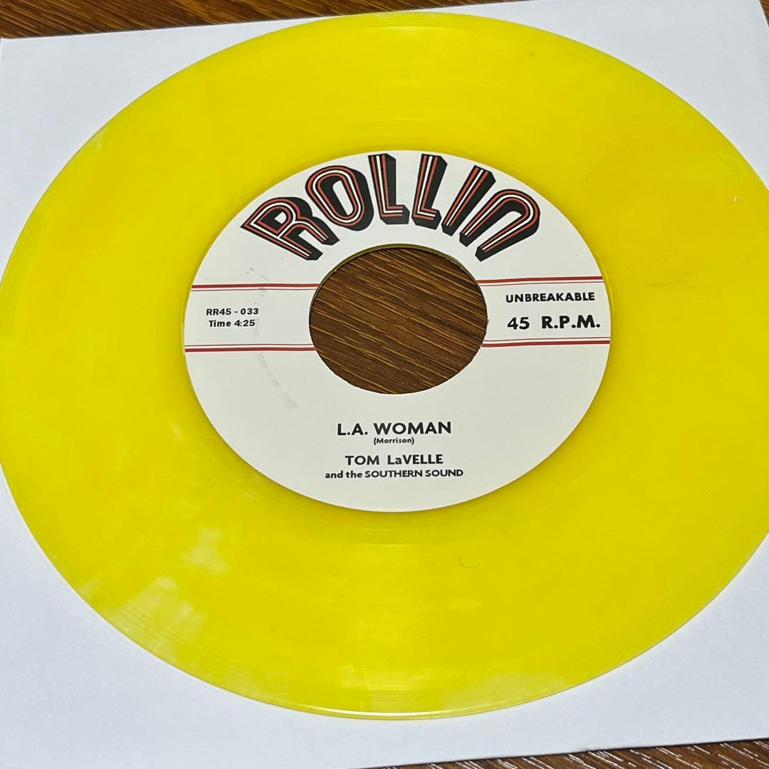 Tom LaVelle & The Southern Sound - L.A. Woman 7" Single Yellow Vinyl Rockabilly
