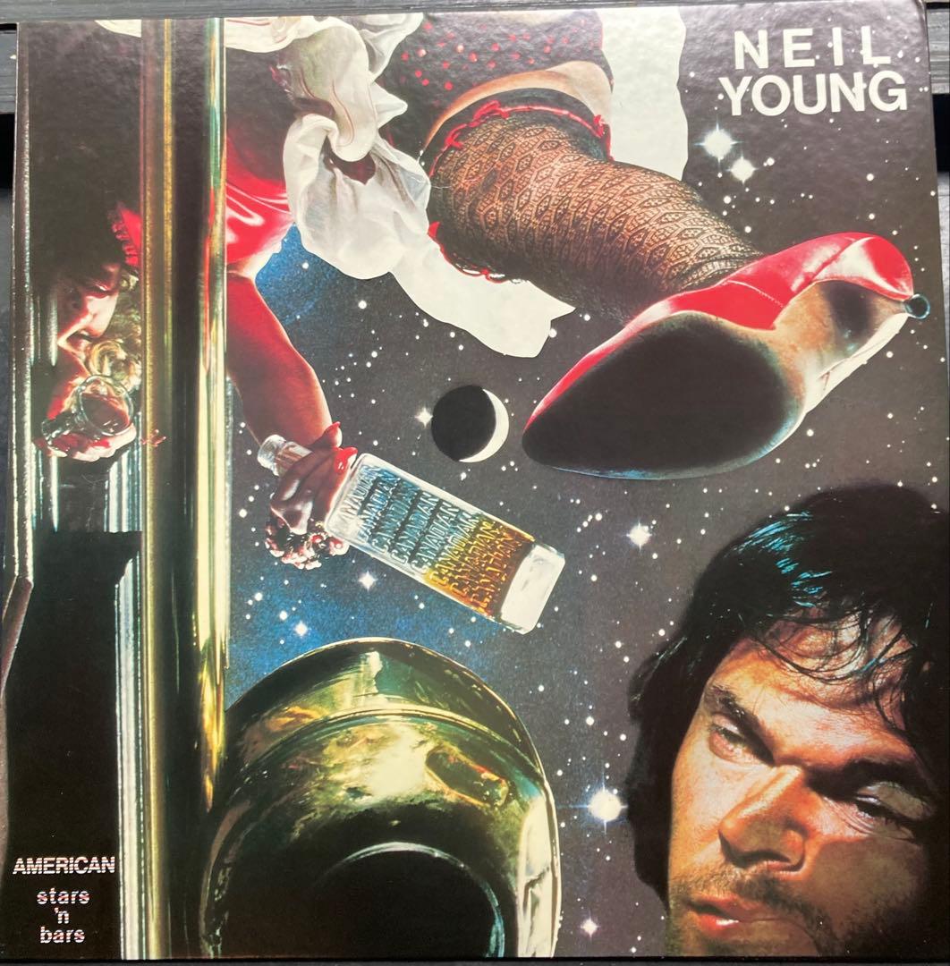 Neil Young - American Stars 'N Bars Vinyl LP Japan 1977 Warner-Pioneer w/ Poster
