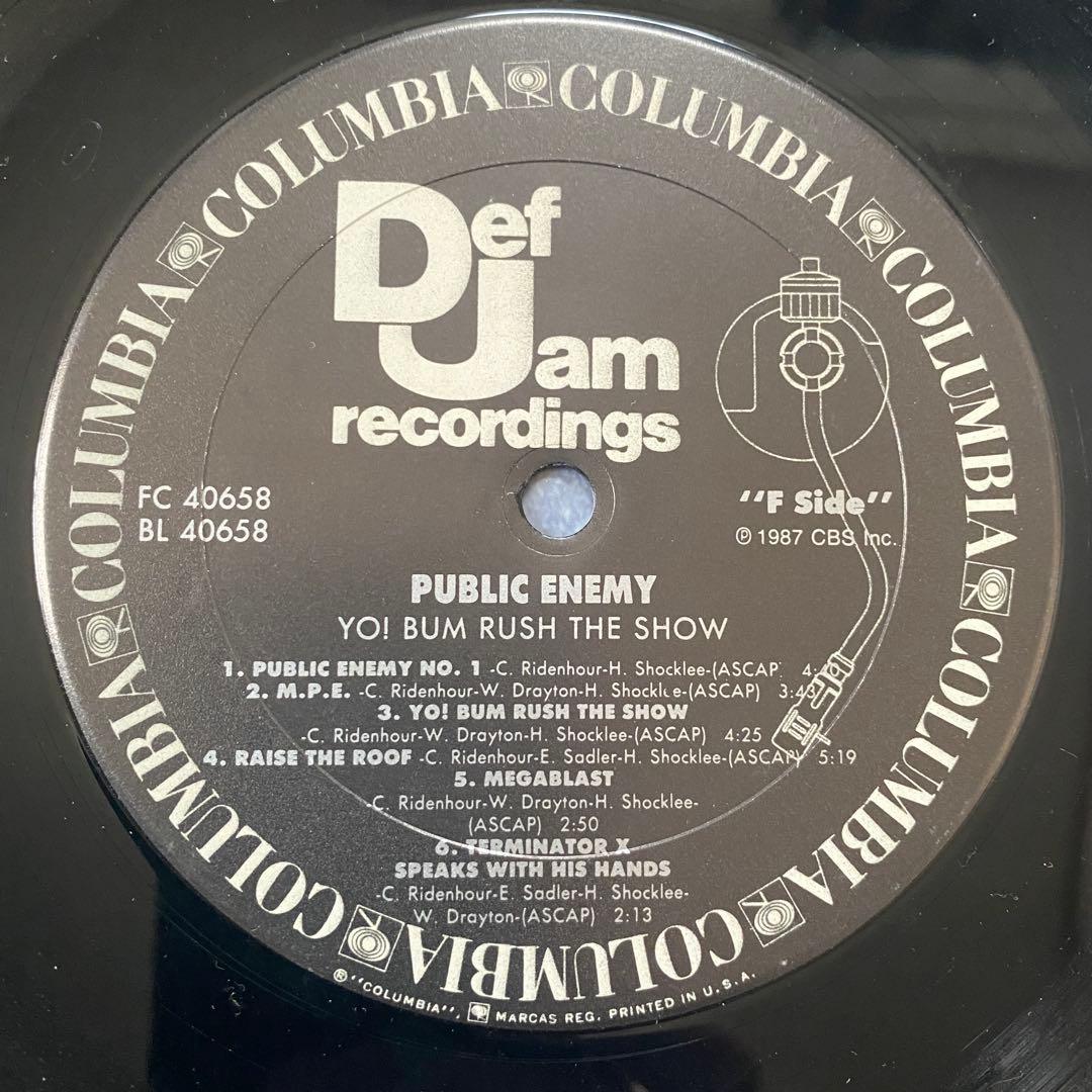 Public Enemy - Yo! Bum Rush The Show LP 1987 US Original Def Jam MASTERDISK