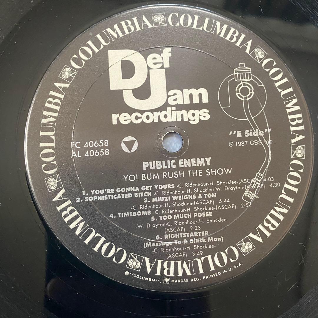 Public Enemy - Yo! Bum Rush The Show LP 1987 US Original Def Jam MASTERDISK