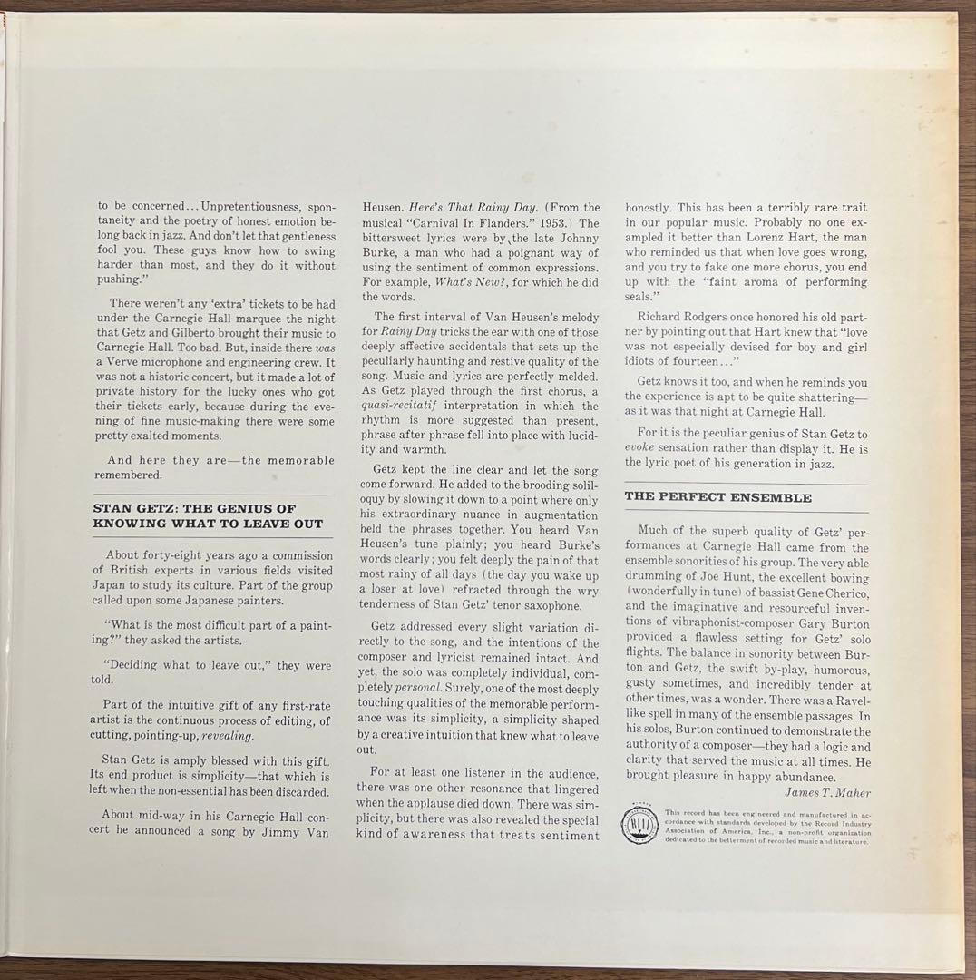 Stan Getz / Joao Gilberto - Getz/Gilberto #2 Vinyl LP Japan Verve 20MJ 0081