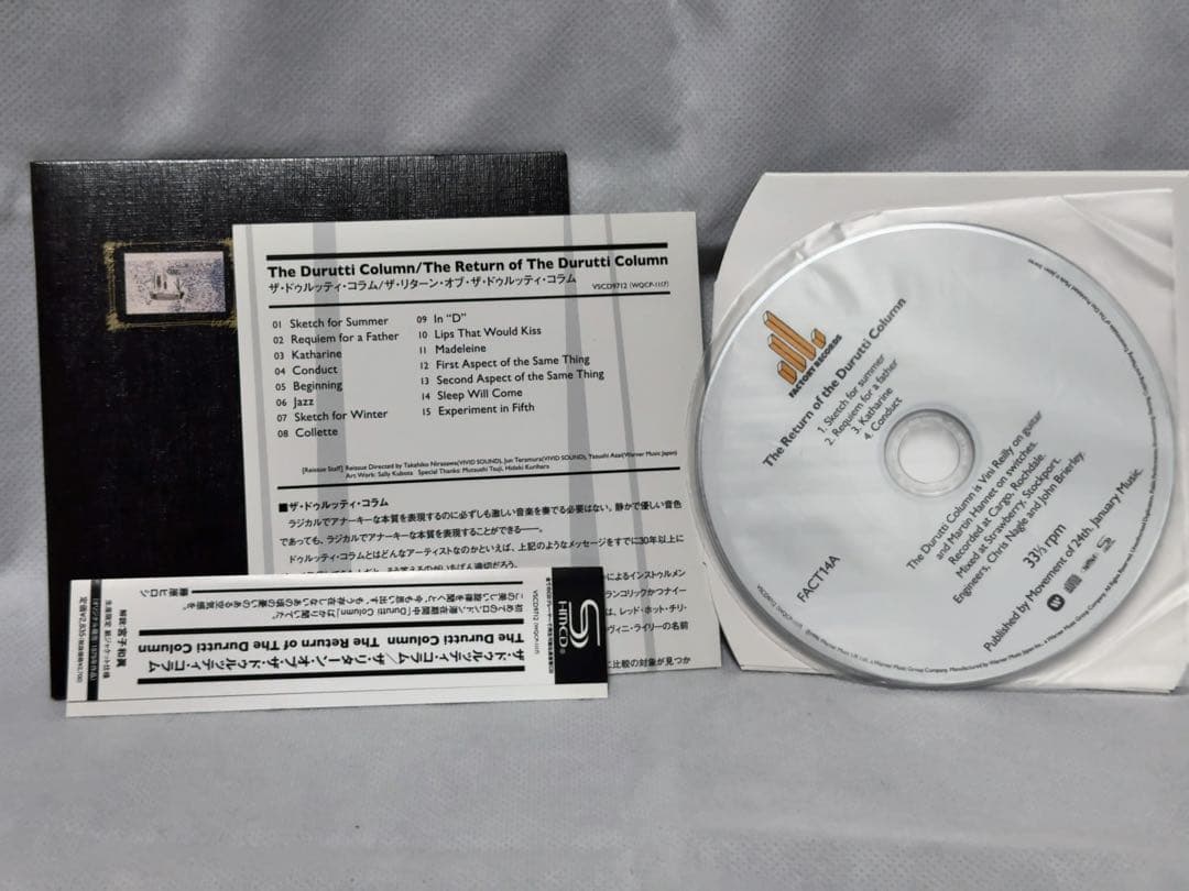 The Durutti Column The Return CD Limited Edition Paper Sleeve | Japansoundstore
