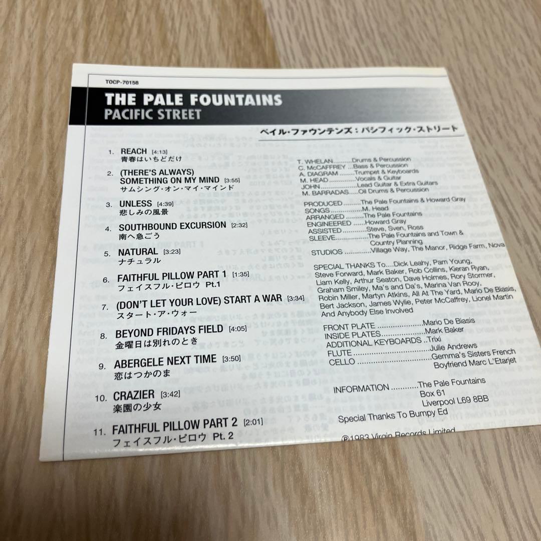 The Pale Fountains Pacific Street CD Japan Press Mini LP Paper Sleeve
