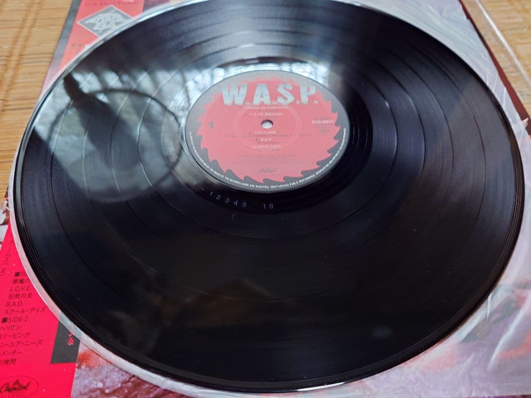 W.A.S.P. Self-Titled Debut LP Japan Original Pressing ECS-81671 w/ Obi & Liner