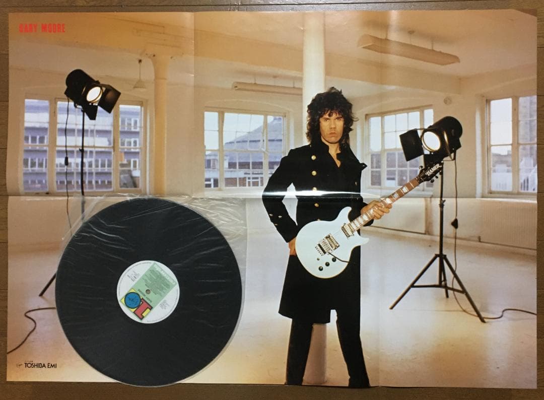 Gary Moore - Run For Cover LP Japan Original w/ Obi & Poster 1985 Hard Rock