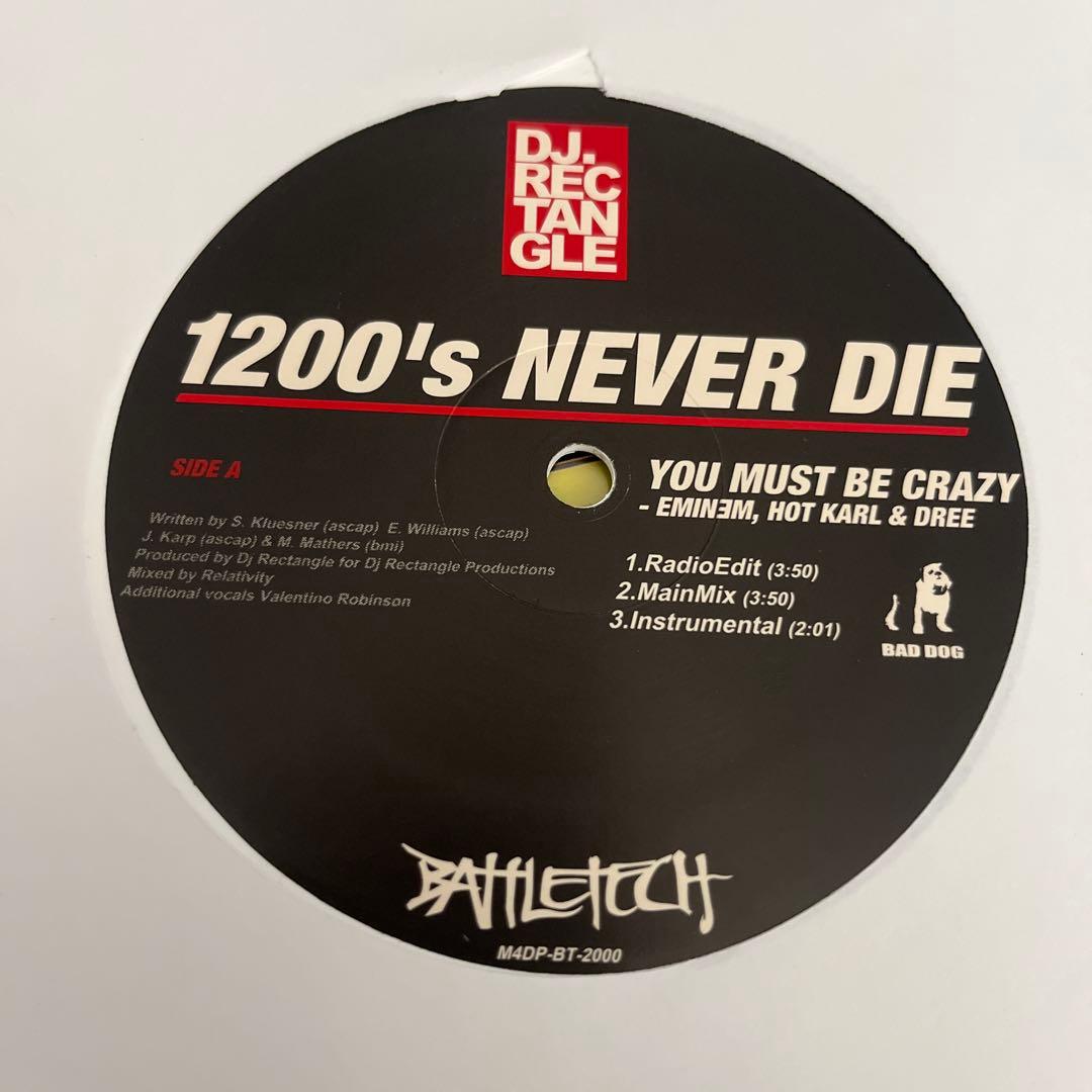 DJ Rectangle - 1200's Never Die 12" Vinyl EP Eminem Hot Karl Dree Hip Hop