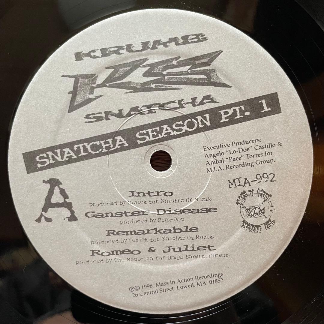 Krumb Snatcha - Snatcha Season Pt. 1 LP 1998 Hip Hop Vinyl Original Pressing