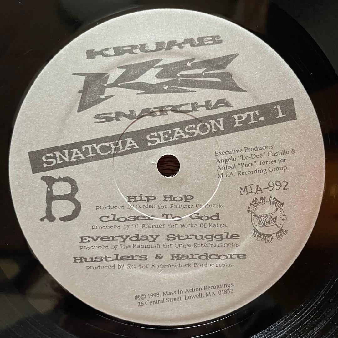 Krumb Snatcha - Snatcha Season Pt. 1 LP 1998 Hip Hop Vinyl Original Pressing