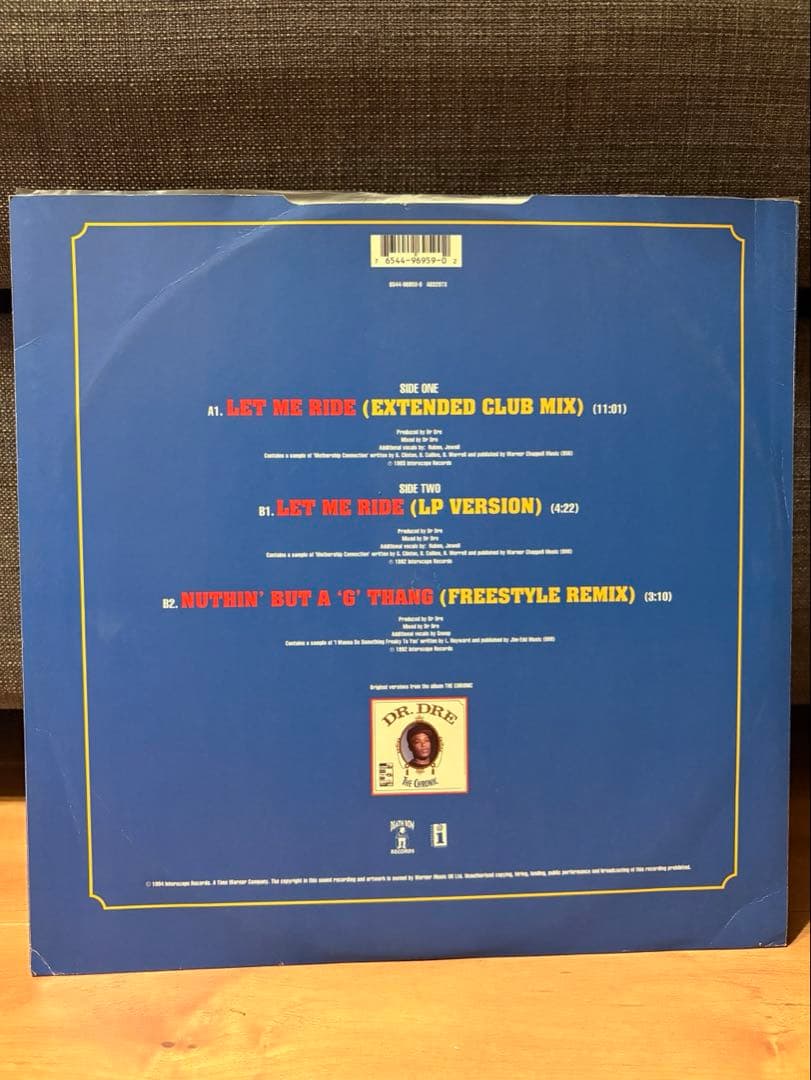 Dr. Dre - Nuthin' But A "G" Thang / Let Me Ride 12" Vinyl UK Pressing
