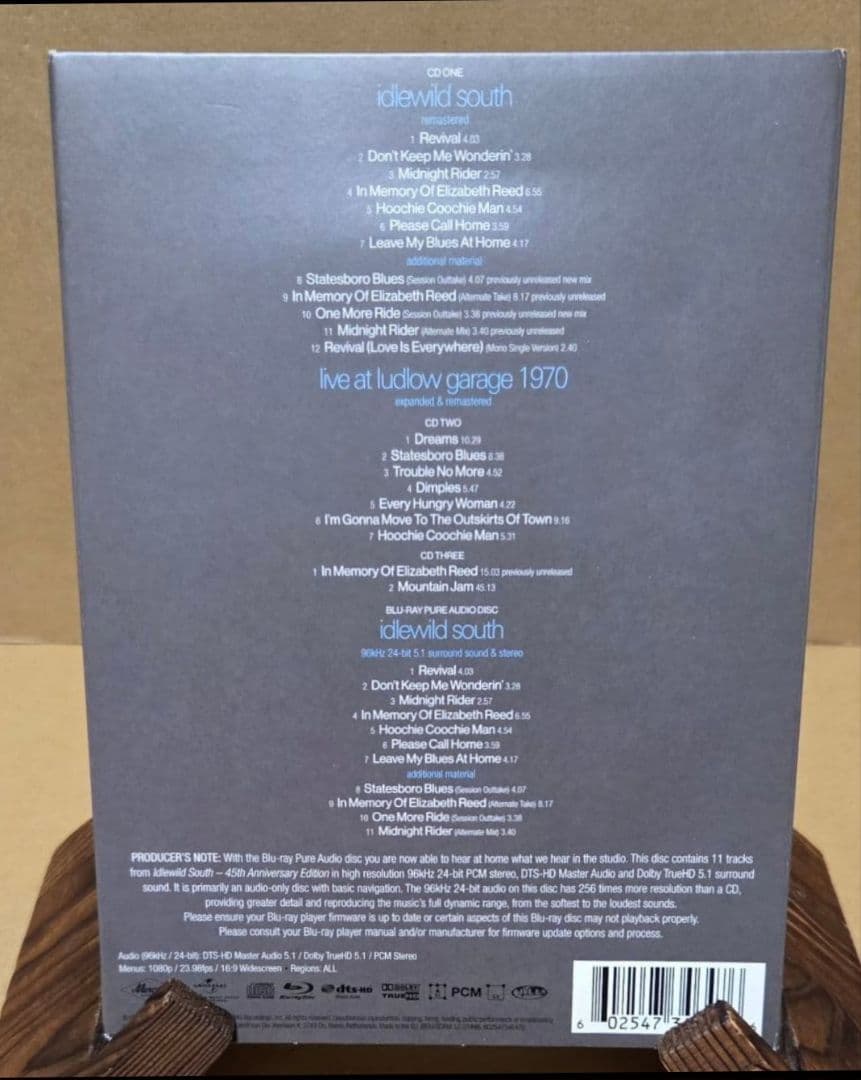 Allman Brothers Band Idlewild South 3CD+Blu-ray Super Deluxe Edition Import