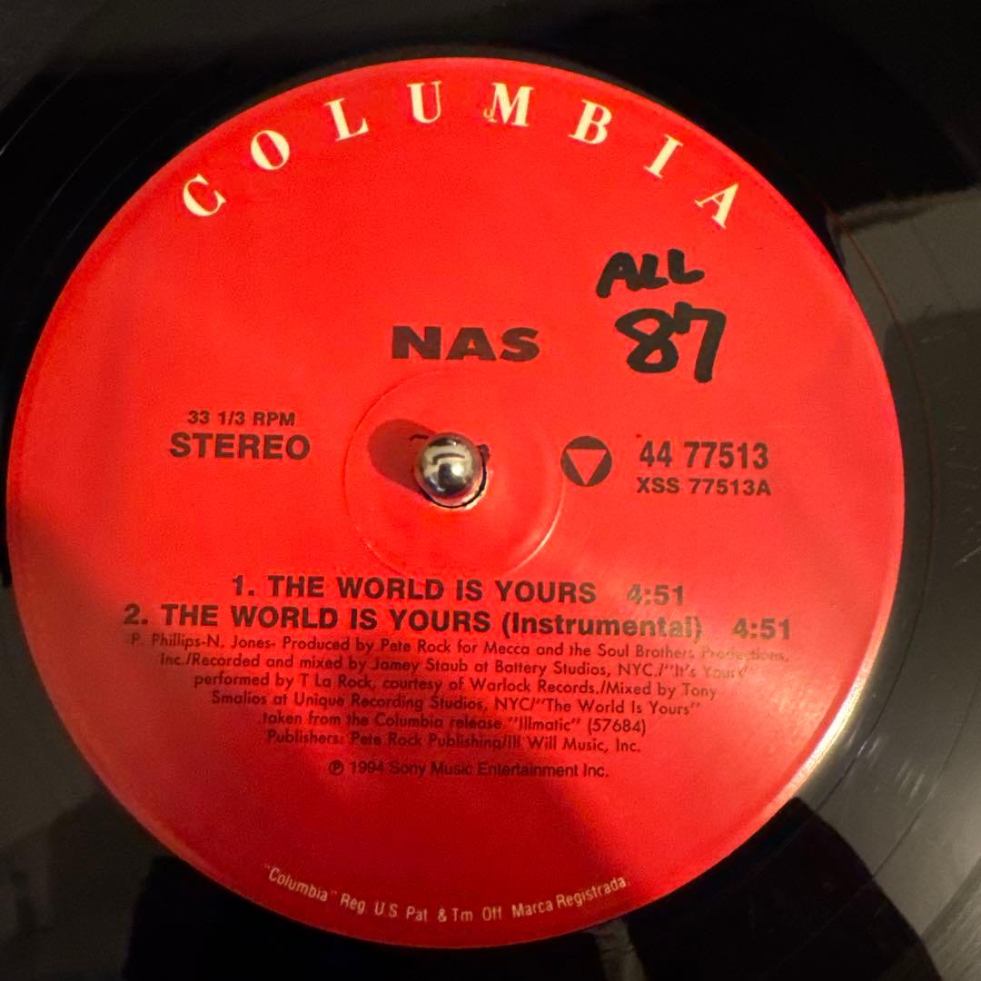 Nas - The World Is Yours 12" Vinyl Hip Hop Classic Pete Rock Q-Tip Remix