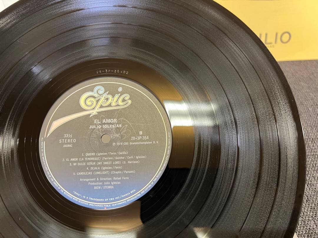 Julio Iglesias - El Amor LP Japan Pressing 1978 Vinyl Record w/ Obi & Insert