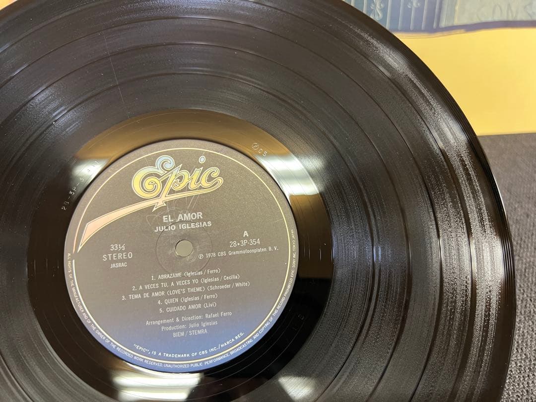 Julio Iglesias - El Amor LP Japan Pressing 1978 Vinyl Record w/ Obi & Insert