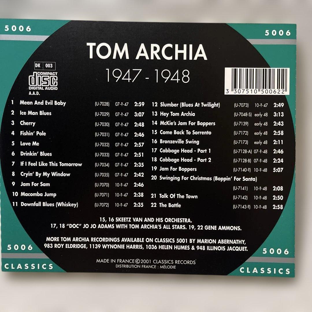 Tom Archia 1947-1948 CD Classics Blues & Rhythm Series 2001 Import
