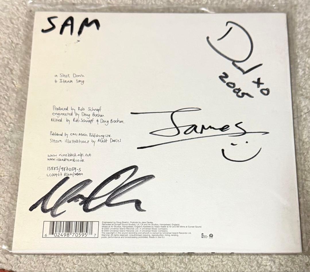 Nine Black Alps A Shot Down Blue Vinyl Signed Used Record | Japansoundstore