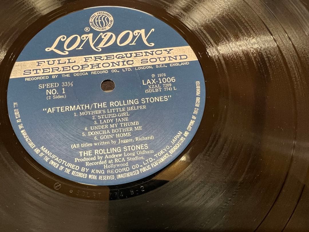 The Rolling Stones - Aftermath LP 1976 Japan Pressing London LAX-1006 Classic Ro