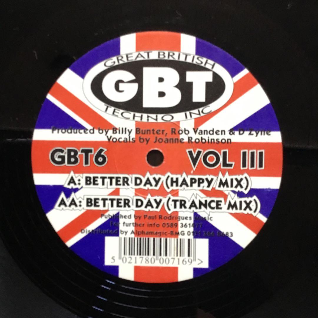 Billy Daniel Bunter - Better Day Volume III 12" Vinyl GBT Records UK Hardcore
