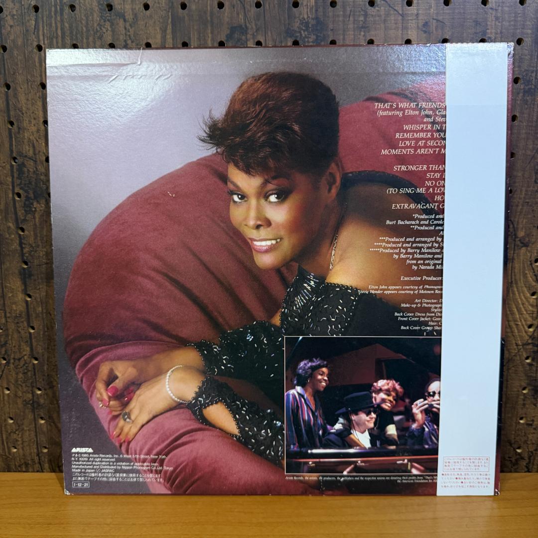 Dionne Warwick Friends Vinyl LP Japan 1985 Arista 28RS-9 With Obi Insert