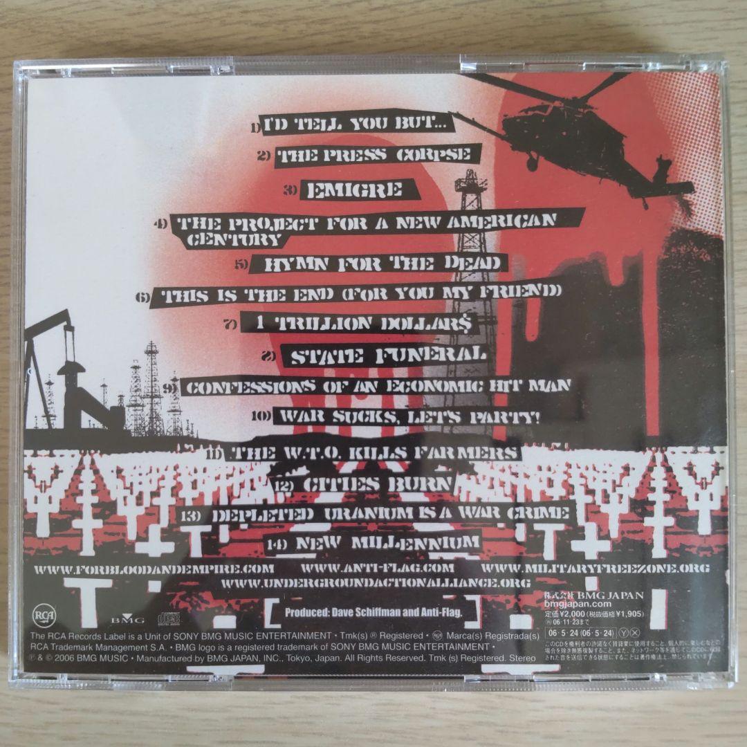 Anti-Flag - For Blood And Empire CD Japan Press with OBI Limited Edition 2006