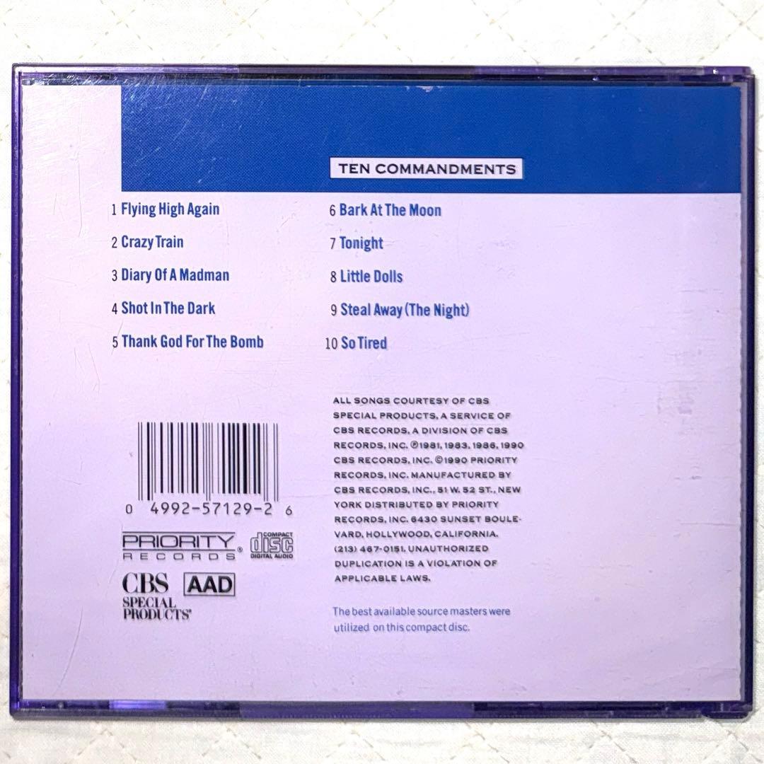 Ozzy Osbourne Ten Commandments Limited US CD Rare Used | Japansoundstore