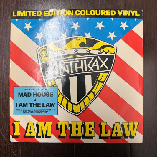 Anthrax I Am the Law 7" EP Record Color Version Used with Minor Wear | Japansoundstore