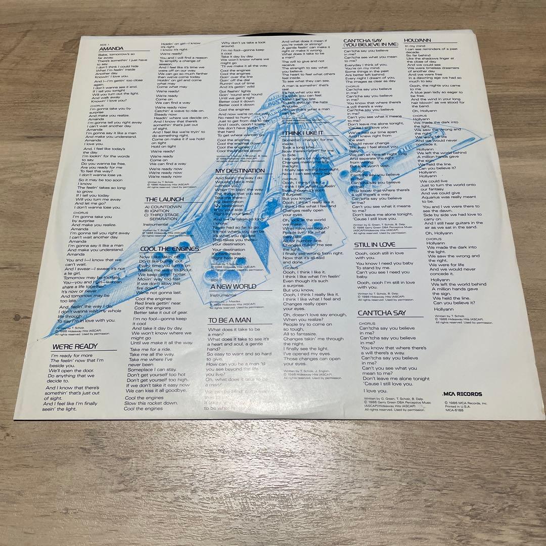 Boston - Third Stage (1986) Vinyl LP US Original Masterdisk Pressing