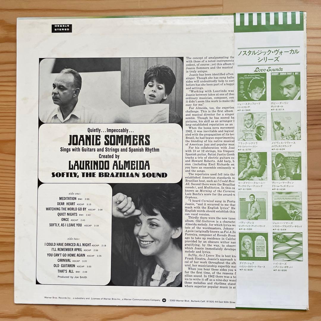 Joanie Sommers - Softly, The Brazilian Sound LP Japan Bossa Nova Jazz Vinyl