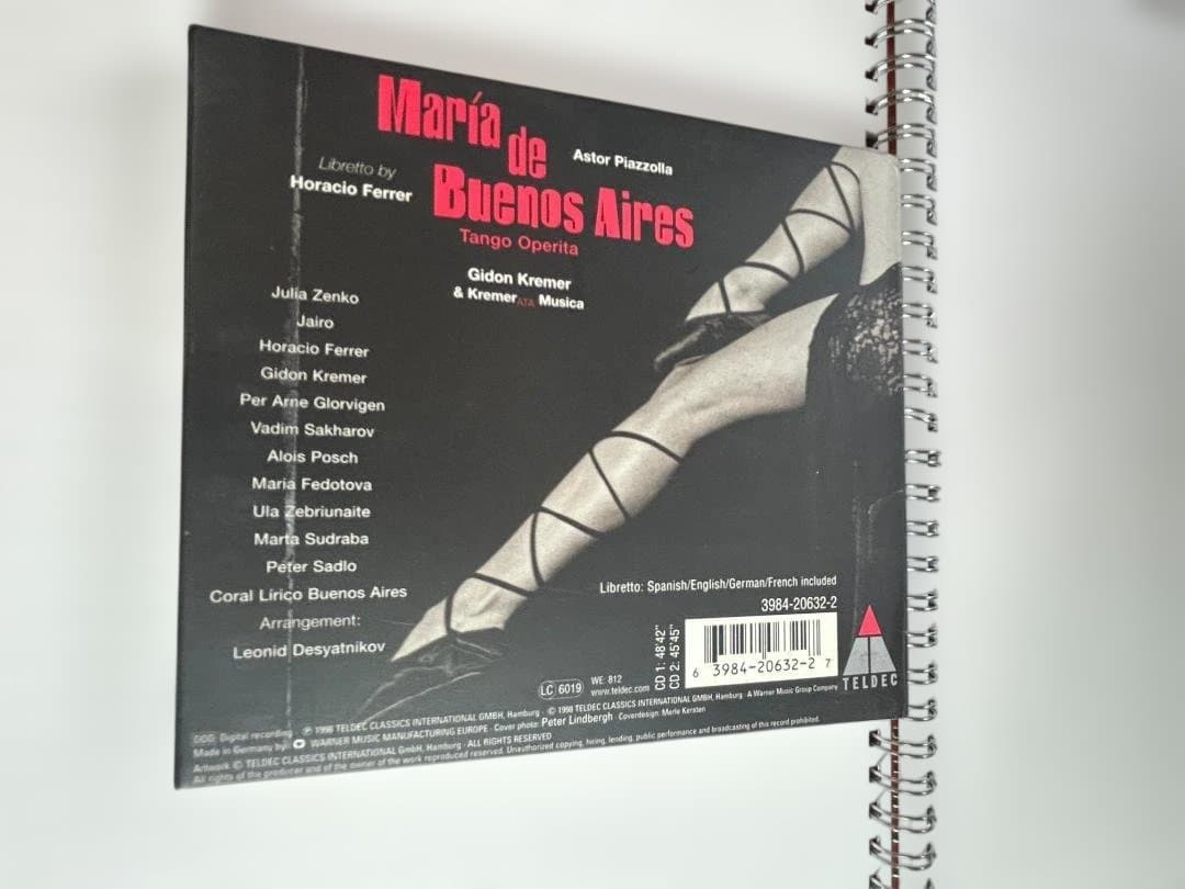 Astor Piazzolla Maria De Buenos Aires 2CD Set Gidon Kremer Kremerata Musica