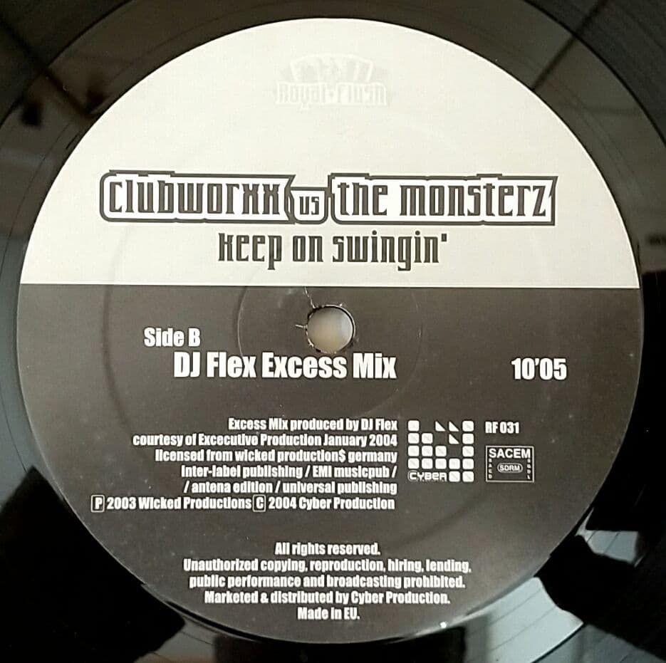 Clubworxx vs. The Monsterz - Keep On Swingin' - 12" Vinyl House Club Record