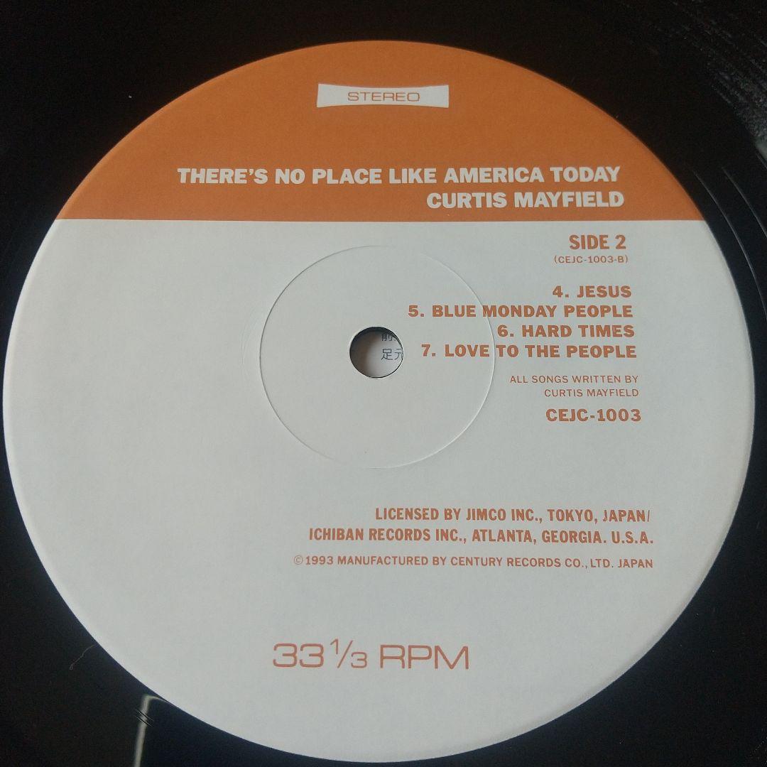 Curtis Mayfield - There's No Place Like America Today LP Vinyl Japan OBI Rare