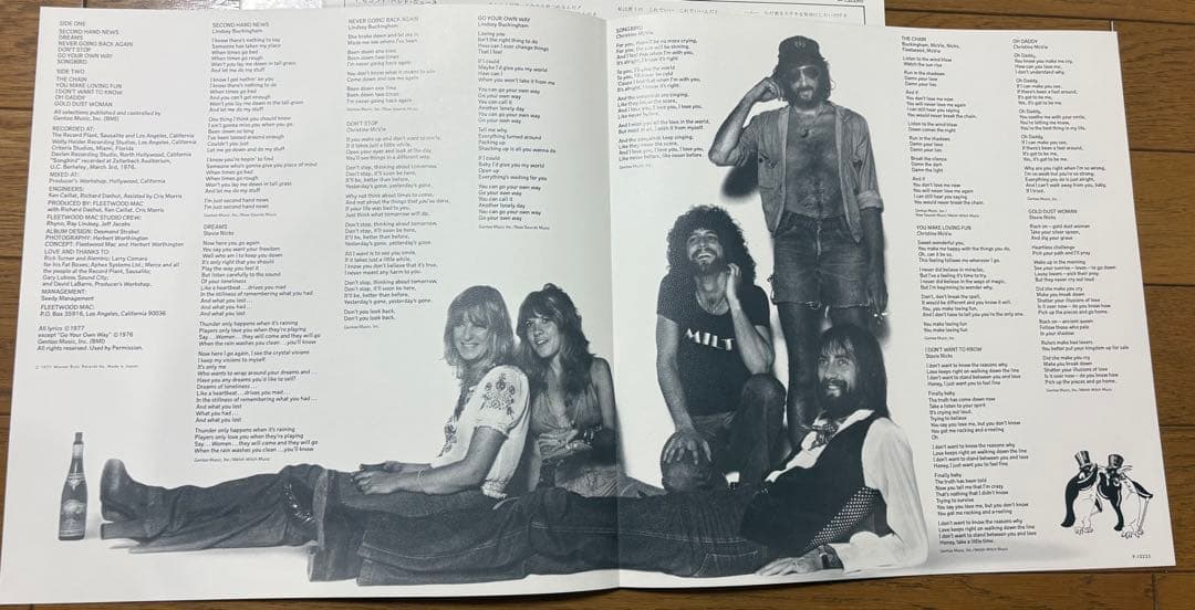 Fleetwood Mac Rumours Japan Vinyl LP P-10233W With Obi Insert Classic Rock