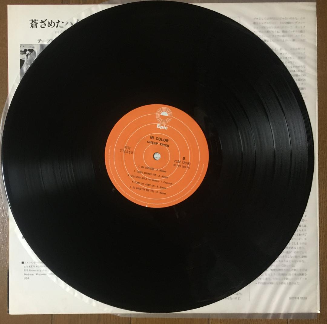 Cheap Trick In Color Japan Vinyl LP 25AP 728 Obi Power Pop Classic