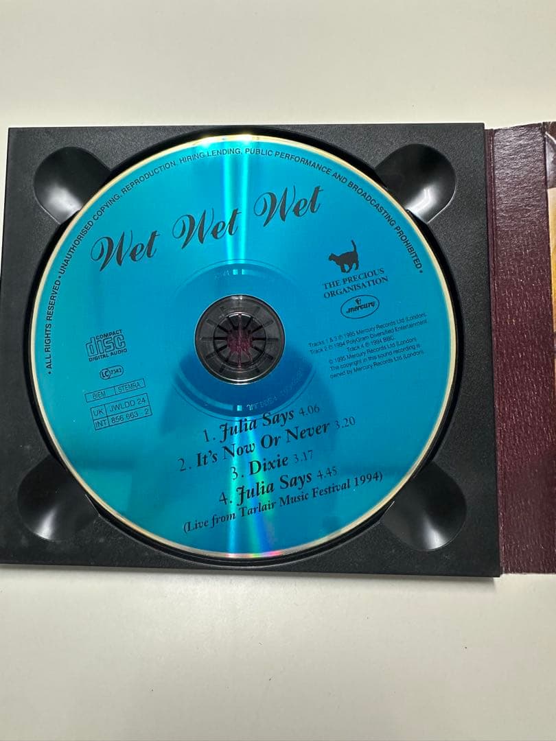 Wet Wet Wet - Julia Says Limited Edition CD, 1995, Includes Postcards