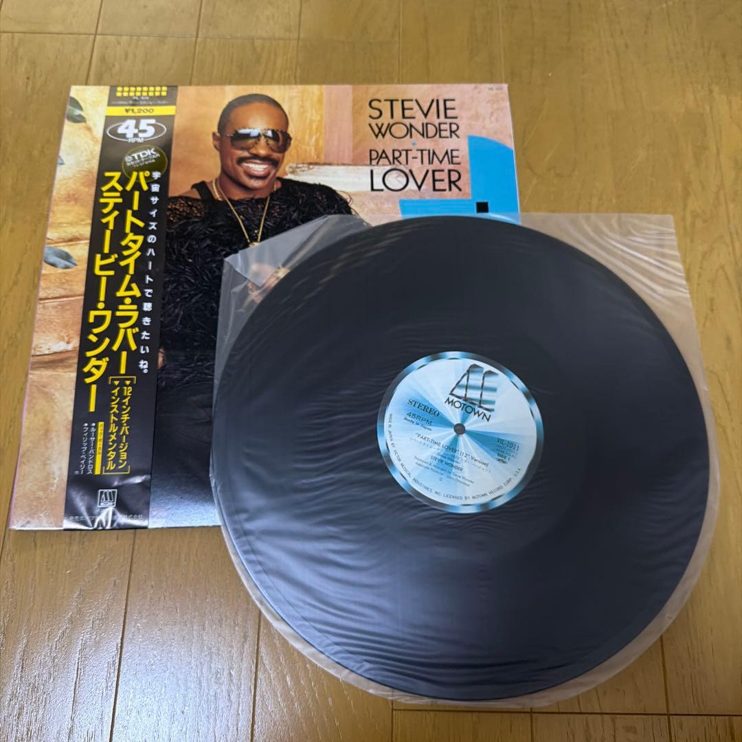 Stevie Wonder Part-Time Lover 12-inch Vinyl Record Japan Obi VIL-1011