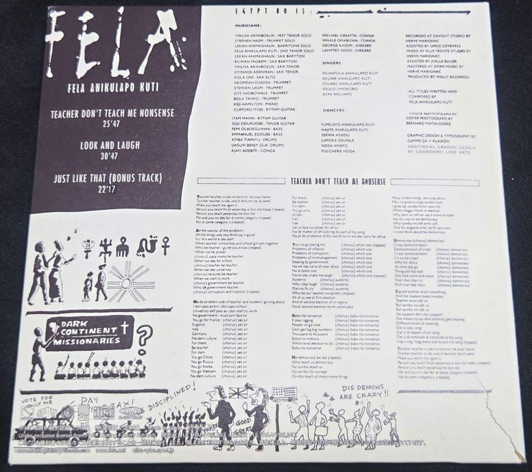 Fela Anikulapo Kuti - Teacher Don't Teach Me Nonsense - Japan Press Mini LP CD