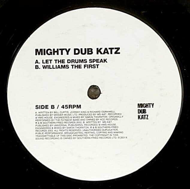 Mighty Dub Katz - Let The Drums Speak 12" Vinyl Southern Fried Records UK House
