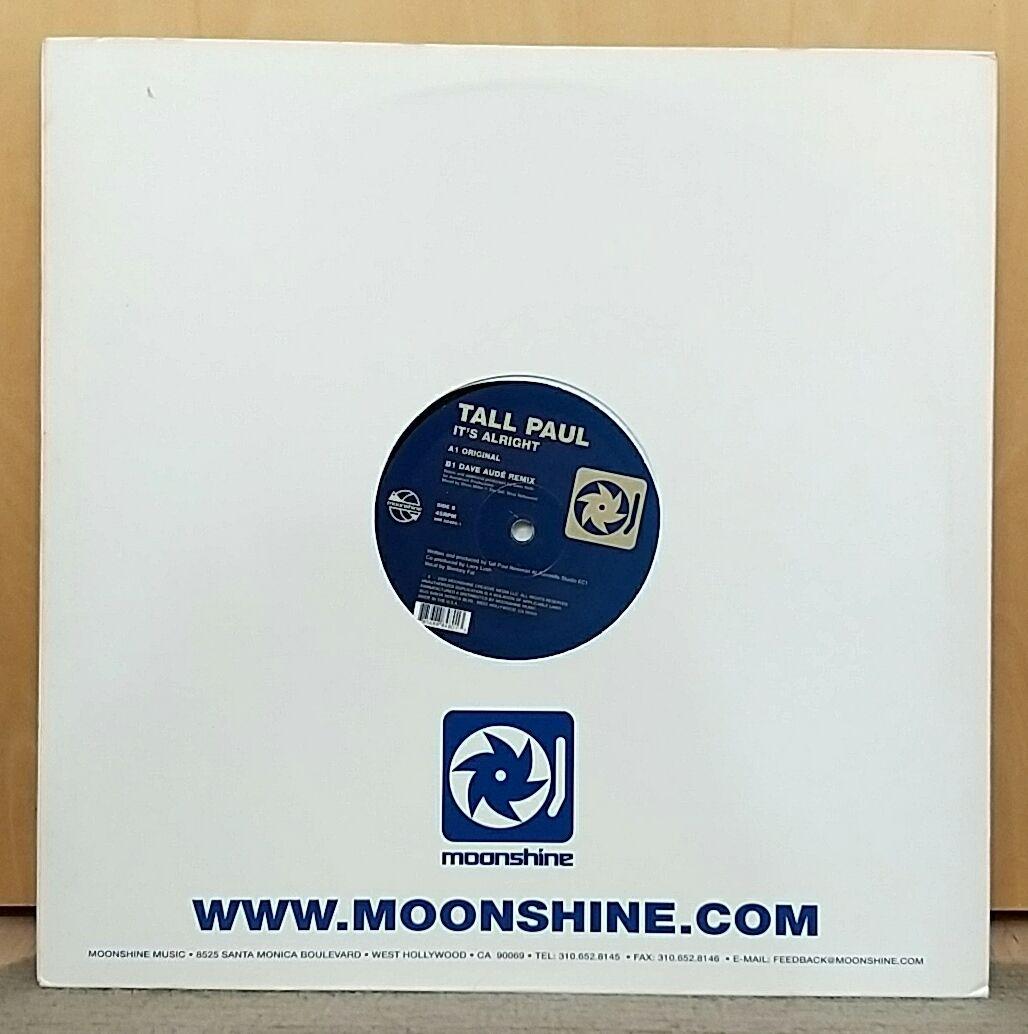 Tall Paul - It's Alright 12" Vinyl (Original / Dave Audé Remix) Moonshine Music
