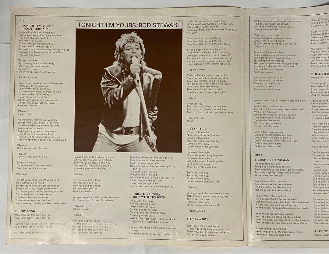 Rod Stewart Tonight I'm Yours LP Japan Vinyl Record with Obi Strip