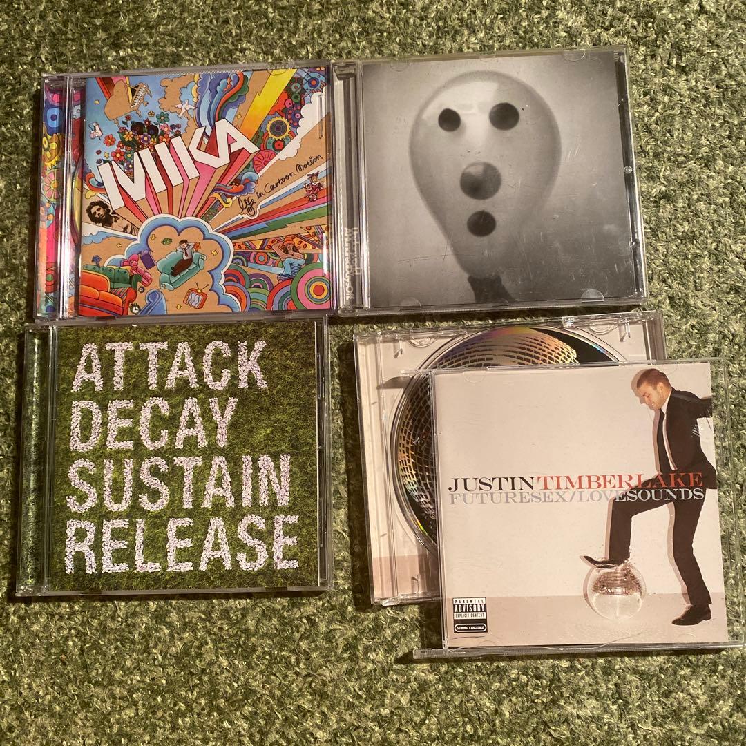 Lot of 4 CDs MIKA, Underworld, Simian Mobile Disco, Justin Timberlake Japan Pres