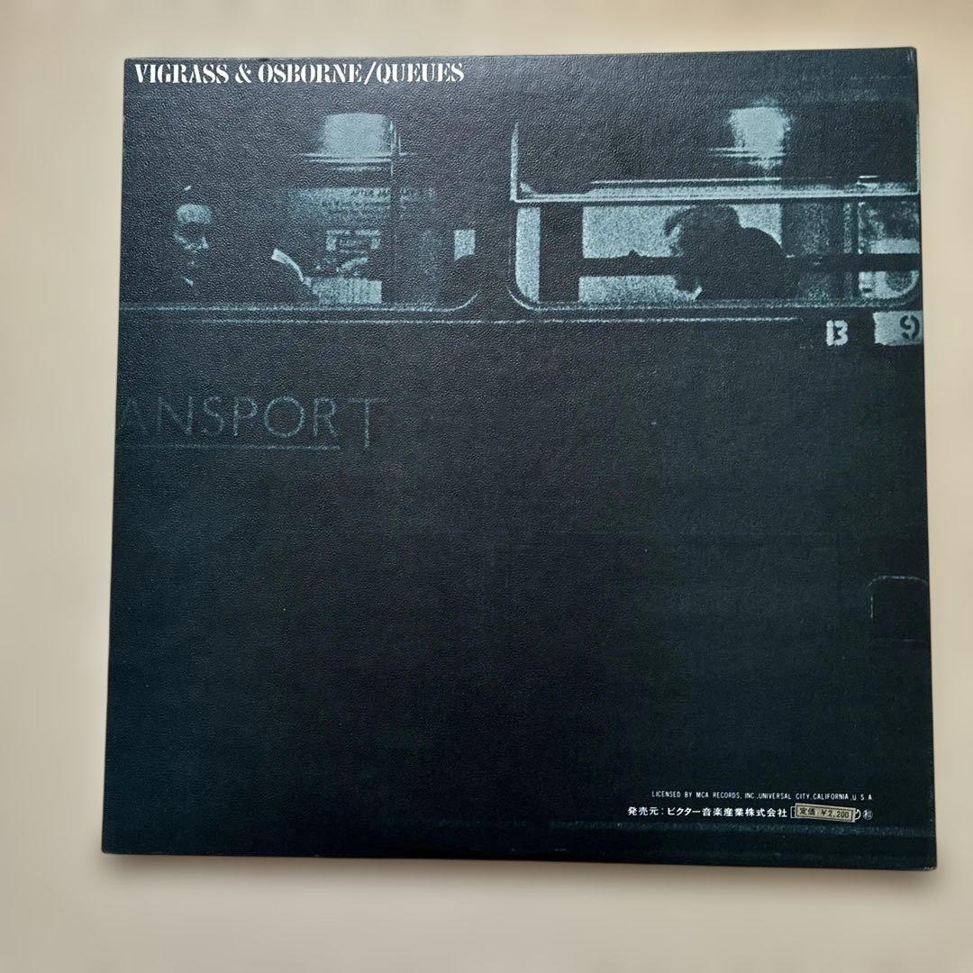 Vigrass & Osborne - Queues Vinyl LP Japan Pressing w/ Obi Strip