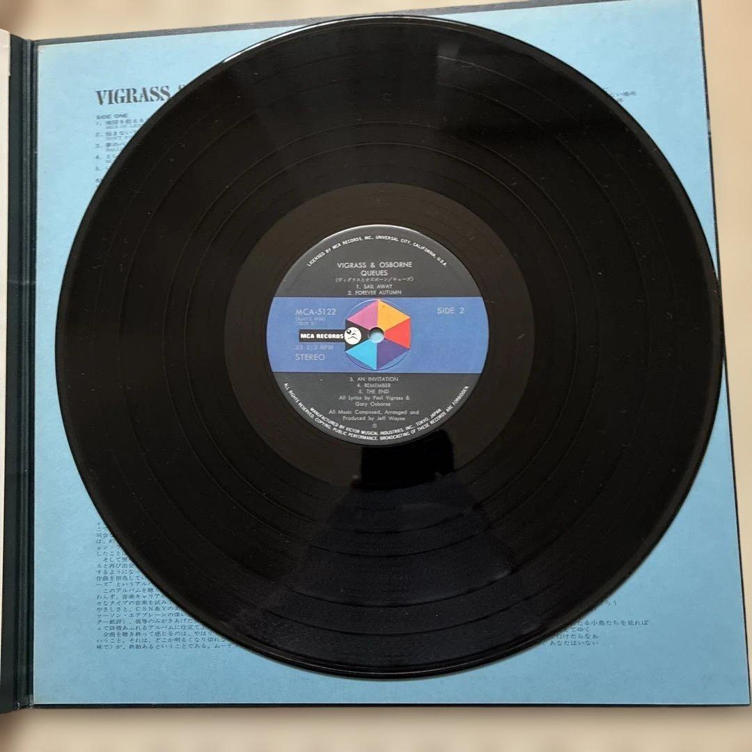Vigrass & Osborne - Queues Vinyl LP Japan Pressing w/ Obi Strip