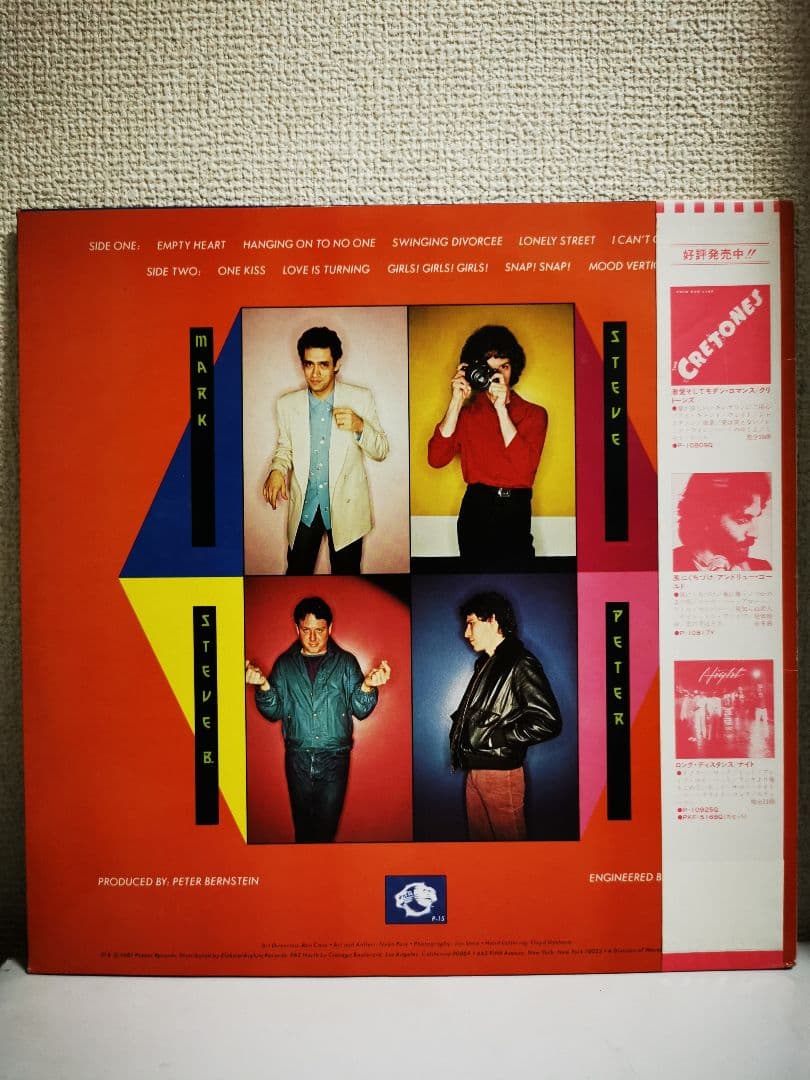 The Cretones Snap! Snap! LP Vinyl 1981 Japan P-10980Q Obi New Wave Power Pop